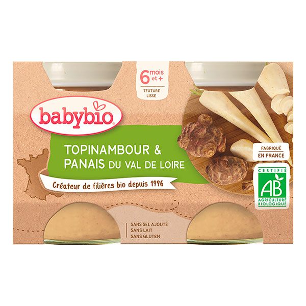 Babybio Petit Pot Topinambours Panais 2 X 130 G Bio Pour Bebes