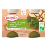 BABYBIO maroc - PETIT POT POMME DE TERRE EPINARDS 2 X 130 G DIVERSIFICATION ALIMENTAIRE. IDEE CADEAU BEBE. REPAS. Livraison gratuite et partout au Maroc. Magasin BIO POUR BEBES. FRAIS DE PORT GRATUITS