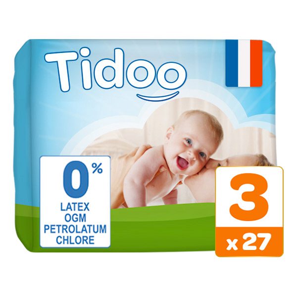 TIDOO MAROC - COUCHE BIO T3 /L 12-18 KG 18U Cosmétiques naturels bio idée cadeau bebe. Parapharmacie Maroc. Livraison gratuite et partout au Maroc. Magasin bio pour bébés. Frais de port gratuits