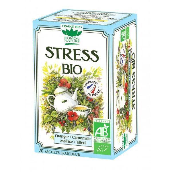 ROMON NATURE MAROC - INFUSION STRESS 20X1,6G Homéopathie bio idée cadeau bebe. Parapharmacie Maroc. Livraison gratuite et partout au Maroc. Magasin bio pour bébés. Frais de port gratuits
