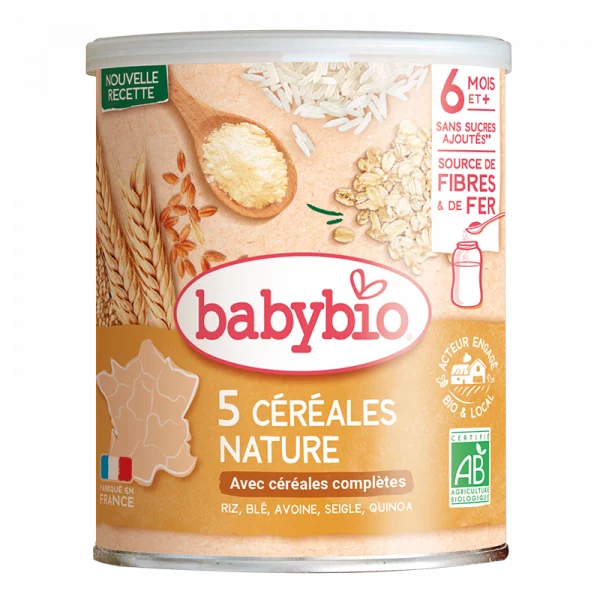 BABYBIO MAROC - 3 CEREALES NATURE DIVERSIFICATION ALIMENTAIRE. IDEE CADEAU BEBE. PETIT DEJEUNER. Livraison gratuite et partout au Maroc. Magasin BIO POUR BEBES. FRAIS DE PORT GRATUITS