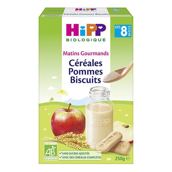 HIPP MAROC - CEREALES INFANTILES POMME BISCUIT 250G DIVERSIFICATION ALIMENTAIRE. IDEE CADEAU BEBE. NAISSANCE. Livraison gratuite et partout au Maroc. Magasin BIO POUR BEBES. FRAIS DE PORT GRATUITS
