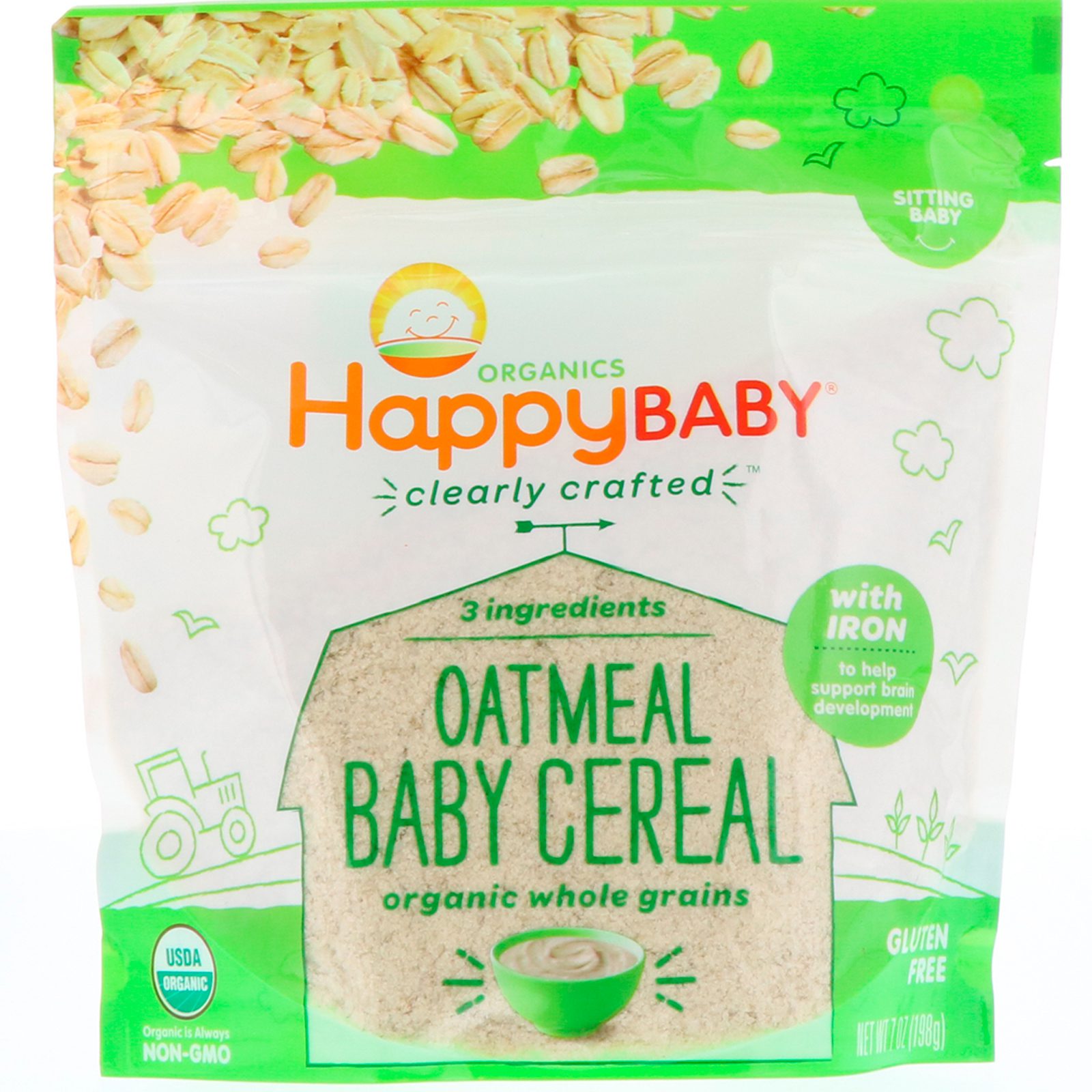 Happy Family Organics Cereales Infantiles Bio A L Avoine Pour Bebes Des 4 6 Mois Sans Gluten 198g Bio Pour Bebes Happy Family Organics Cereales Infantiles Bio A L Avoine Pour Bebes Des 4 6 Mois Sans Gluten 198g Bio Pour Bebes