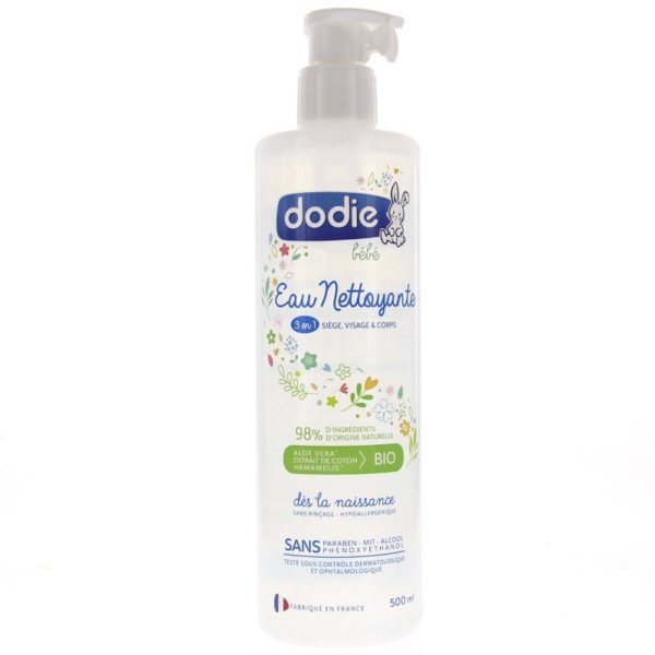DODIE EAU NETTOYANTE 3 EN 1 FL POMPE 500ML HYGIENE BEBE. IDEE CADEAU BEBE. SOINS ET BEAUTE. Livraison gratuite et partout au Maroc. Magasin BIO POUR BEBES. FRAIS DE PORT GRATUITS