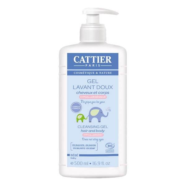 CATTIER MAROC BEBE GEL LAVANT SANS SULFATES SANS SAVON SANS PARABEN HYPOALLERGENIQUE FLACON 0.5L DES LA NAISSANCE CHEVEUX CORPS HYGIENE BEBE. IDEE CADEAU BEBE. SOINS ET BEAUTE. Livraison gratuite et partout au Maroc. Magasin BIO POUR BEBES. FRAIS DE PORT GRATUITS