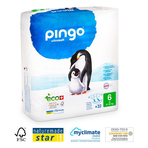 COUCHE BIO PINGO T6 15 A 30 KGS HYPOALLERGENIQUE BIO disponible en Magasin bio pour bébés à casablanca et en livraison gratuite partout au maroc