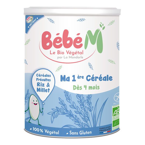 BEBE M LA MANDORLE MAROC - CEREALES BIO sans gluten première céréale 400G DIVERSIFICATION ALIMENTAIRE. IDEE CADEAU BEBE. NAISSANCE. Livraison gratuite et partout au Maroc. Magasin BIO POUR BEBES. FRAIS DE PORT GRATUITS