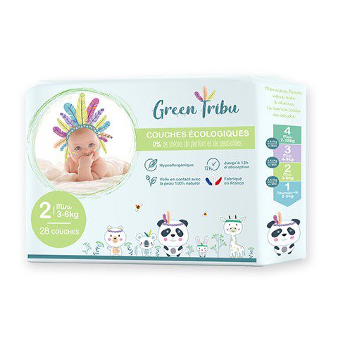 Sans chlore, parfum ou pesticides, les couches Green Tribu sont hypoallergéniques couches écologiques Green Tribu 1 livraison gratuite partout au maroc casablanca