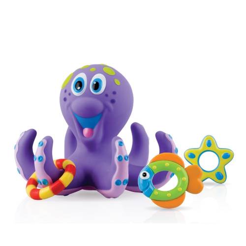 Les jouets de bains pieuvre pour bébés dès 4 mois Rigolos Nuby développent l'imagination de votre bébé. Ils sont composés de 6 pièces de différentes couleurs, pour favoriser l'éveil de votre bébé. magasin bio pour bébés casablanca livraison maroc