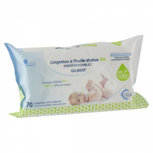 GILBERT MAROC - LINGETTES A L'HUILE D'OLIVE BIO POUR BEBES 70U ACCESSOIRES BEBES BIO IDEE CADEAU BEBE. PARAPHARMACIE MAROC. Livraison gratuite et partout au Maroc. Magasin BIO POUR BEBES. FRAIS DE PORT GRATUITS