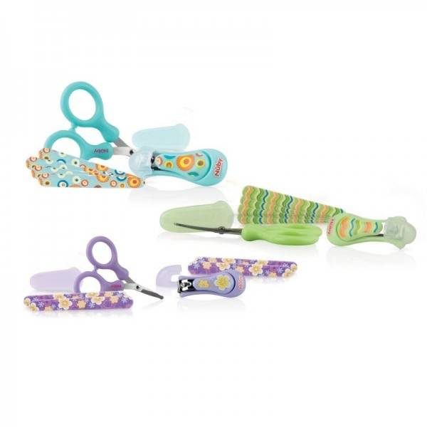Nûby Set manicure -Coupe-ongles pour bébé - ciseaux en acier inoxydable – limes à ongles Notre Set soin des ongles a été conçu pour faciliter les soins des ongles de votre bébé ou de votre tout petit. disponible au magasin bio pour bebes à casablanca ou en livraison partout au maroc