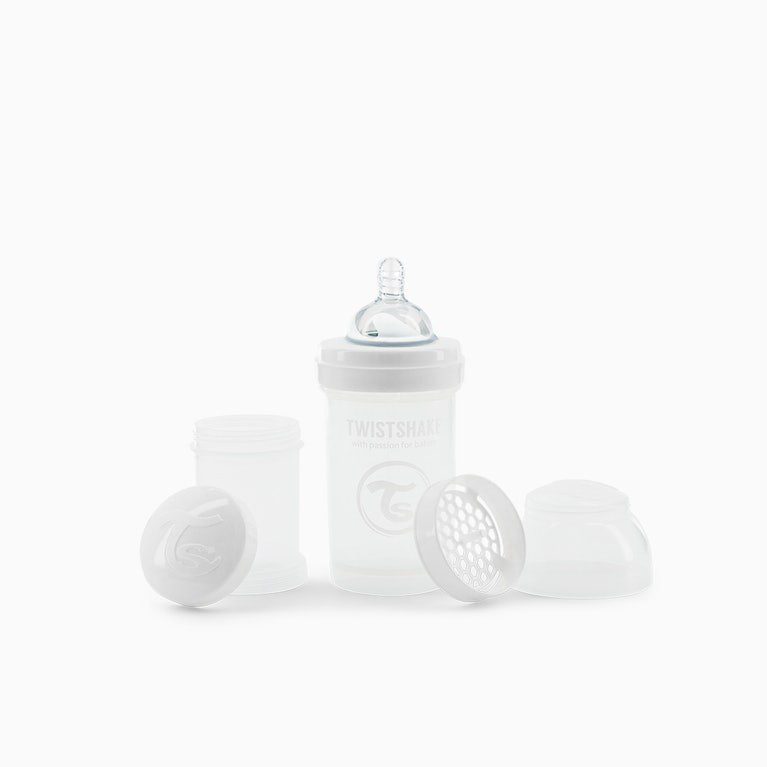 TWISTSHAKE - BIBERON ANTI COLIQUE 180ML DES LA NAISSANCE BLANC