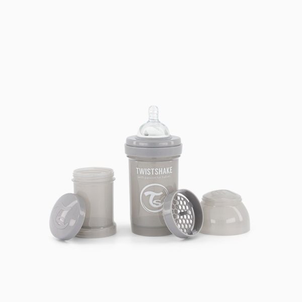 TWISTSHAKE MAROC Biberon anti-colique 180 ml 0 mois+ DIVERSIFICATION ALIMENTAIRE. IDEE CADEAU BEBE. NAISSANCE. Livraison gratuite et partout au Maroc. Magasin BIO POUR BEBES. FRAIS DE PORT GRATUITS GRIS