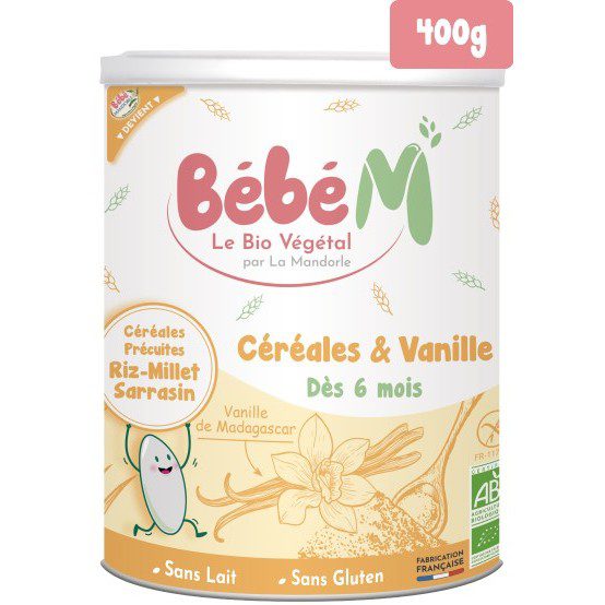 100% végétale, sans lait, sans gluten ni soja, cette préparation est une céréale infantile à la vanille. Certifiée biologique et sous licence Afdiag, elle convient à l'alimentation des nourrissons et enfants en bas âge en bonne santé et est destinée à être utilisée pendant la période de sevrage. Enrichie en Lithothamne & Spiruline disponible au magasin bio pour bébés à casablanca ou en livraison partout au maroc