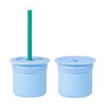 Gobelet 3en1 de 180ml avec deux couvercles et une paille Minikoioi en silicone pour bébés dès 6 mois et toute l’enfance. Gobelet 3en1 de 180ml avec deux couvercles et une paille Minikoioi en silicone pour bébés dès 6 mois et toute l’enfance. Avec sa taille adaptée aux petites mains et sa matière souple et incassable