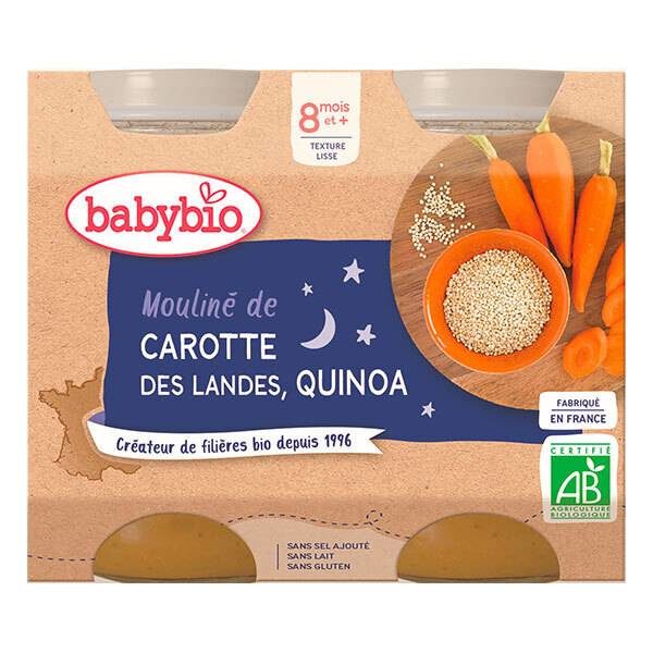 BABYBIO maroc - PETIT BOL PETIT POIS 2 X 130 G DIVERSIFICATION ALIMENTAIRE. IDEE CADEAU BEBE. REPAS. Livraison gratuite et partout au Maroc. Magasin BIO POUR BEBES. FRAIS DE PORT GRATUITS carotte potimarron legumes verts plat repas sans gluten riz mais carotte butternut quinoa