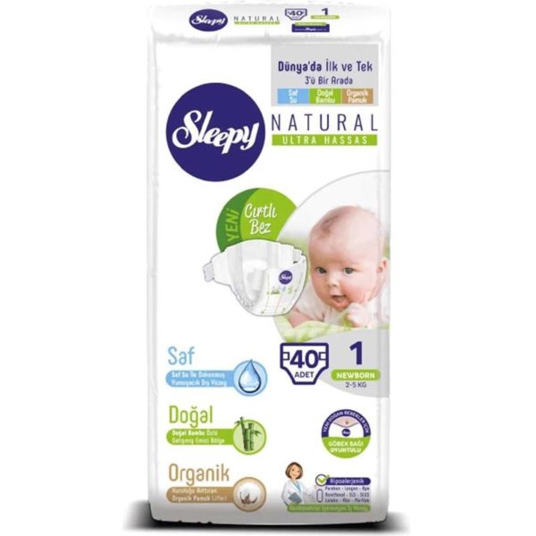 SLEEPY NATURAL COUCHE CULOTTE BIO PINGO MAROC T4 7 A 18 KGS HYPOALLERGENIQUE BIO disponible en agasin bio pour bébés à casablanca et en livraison gratuite partout au maroc