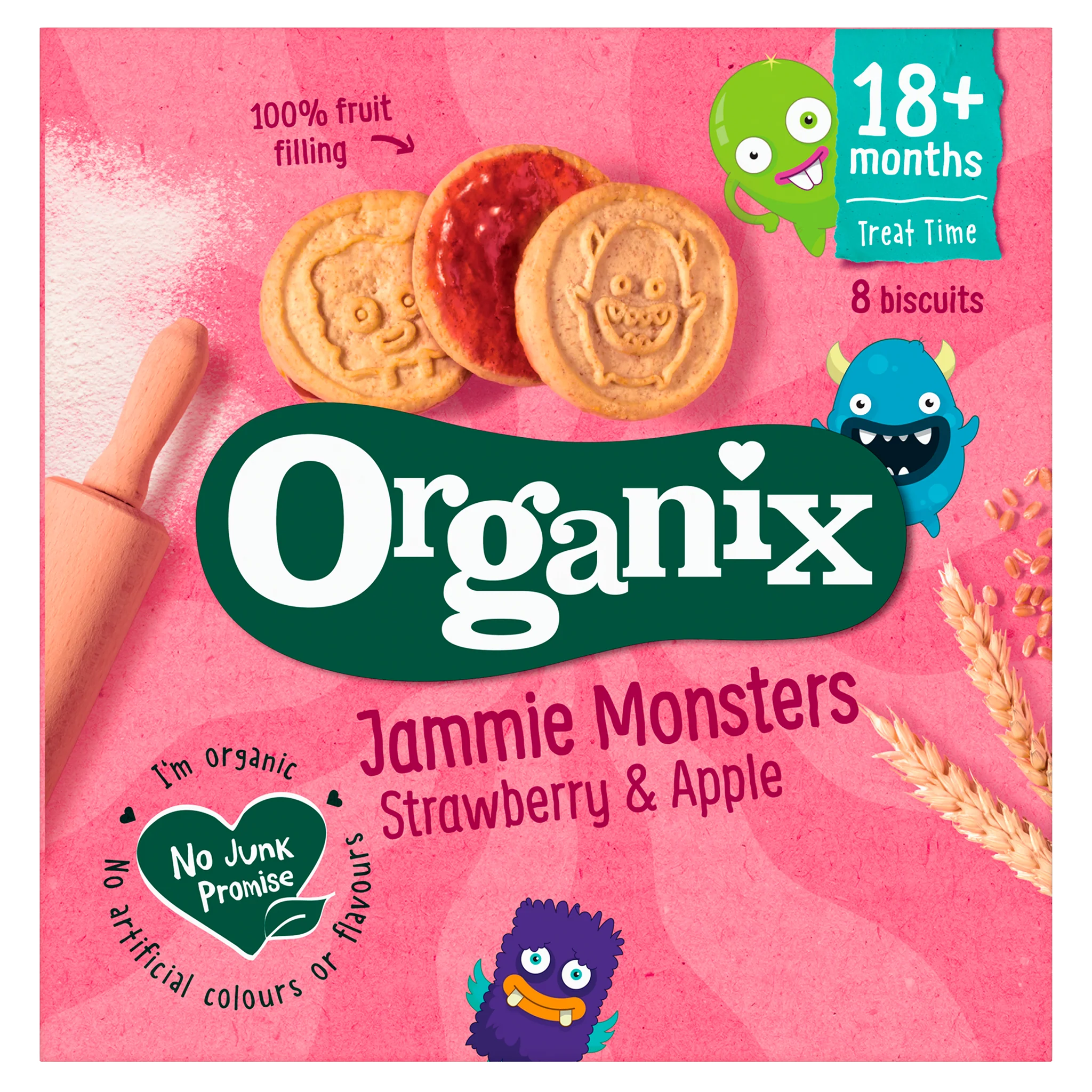 organix-maroc-biscuit-bio-bebe-fraise biscuit fraise ORGANIX BIOLOGIQUE Pommes Dattes. Ingrédients issus de l'agriculture biologique. disponible au magasin bio pour bébés à casablanca ou en livraison partout au maroc. Idéal pour la diversification alimentaire à partir de 12 mois