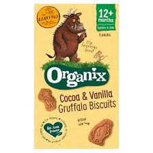 biscuit vanille chocolat ORGANIX BIOLOGIQUE Pommes Dattes. Ingrédients issus de l'agriculture biologique. disponible au magasin bio pour bébés à casablanca ou en livraison partout au maroc. Idéal pour la diversification alimentaire à partir de 12 mois