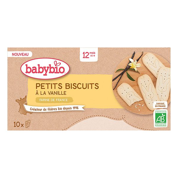 BABYBIO MAROC- PETITS BOUDOIRS A vanille DIVERSIFICATION ALIMENTAIRE. IDEE CADEAU BEBE. GOUTER. Livraison gratuite et partout au Maroc. Magasin BIO POUR BEBES. FRAIS DE PORT GRATUITS
